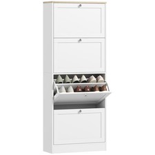 HOMCOM Narrow Shoe Cabinet