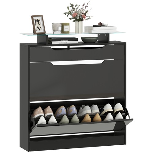 Homcom shoe cabinet with - shoe, 3