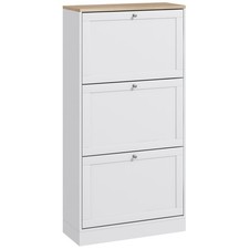 HOMCOM Narrow Shoe Cabinet w/