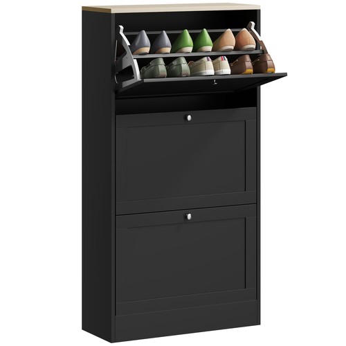 Homcom narrow shoe cabinet - cabinet, w/